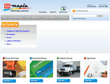 Tablet Screenshot of mapleprinting.com